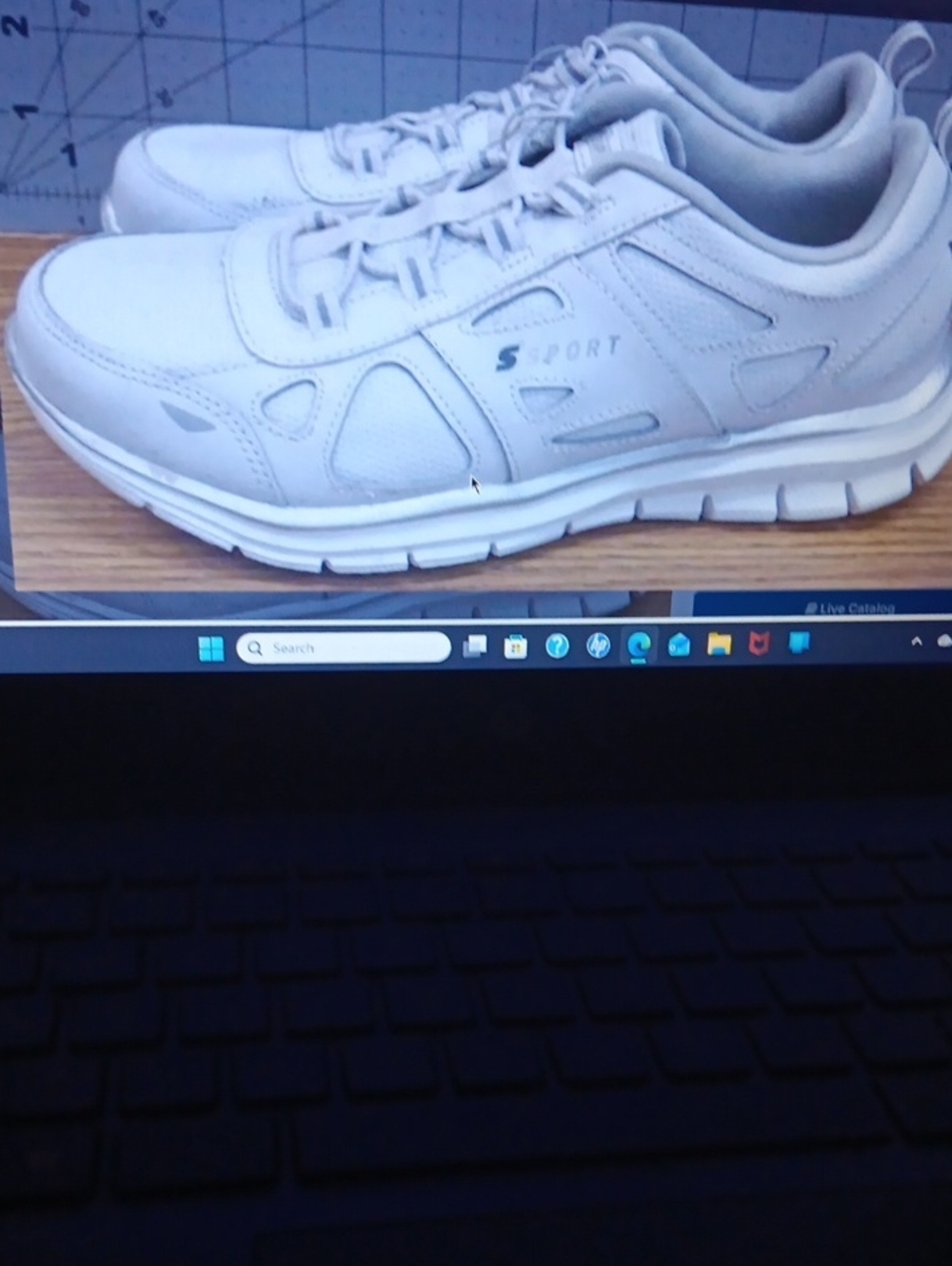 Lands' End White Athletic Sneakers